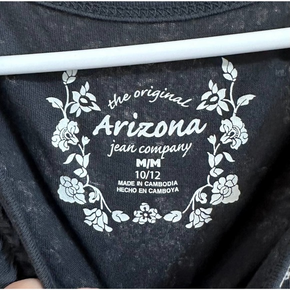 NWT, Arizona Jean Company Girl’s Medium 10/12 Capped Sleeve Tee - Picture 3 of 8